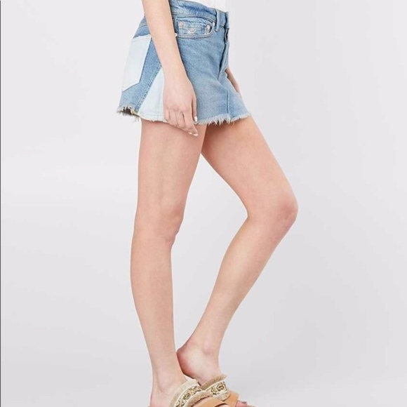Free people patched denim skirt - Picture 3 of 4